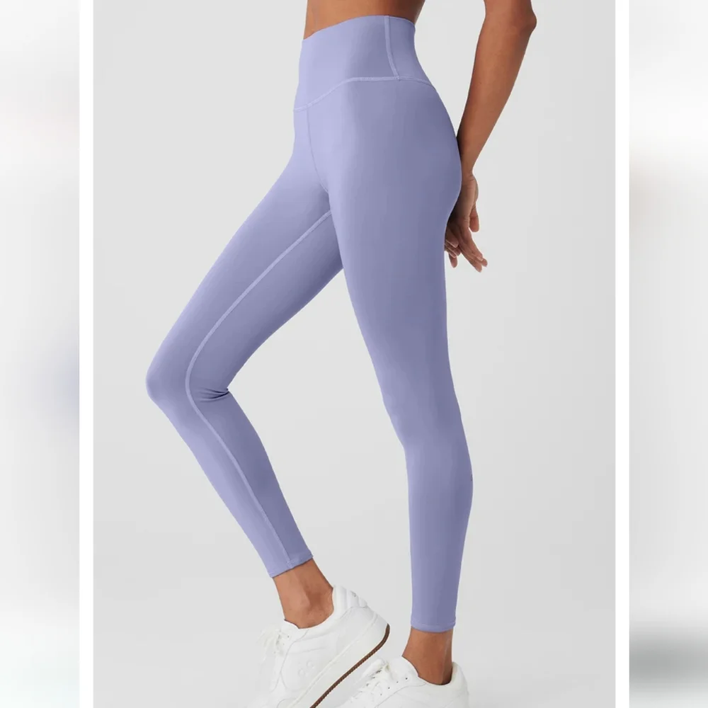 Alo yoga Lilac Blue airlift high waist leggings 7/8 NWT - Picture 2 of 4